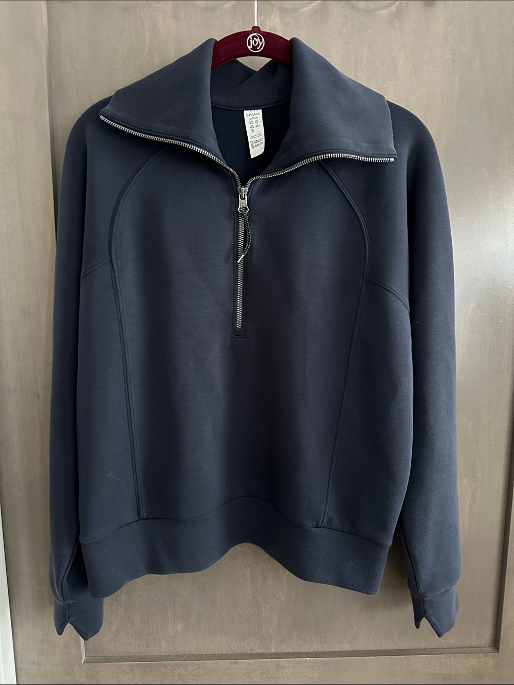 Spanx Air Essentials Half Zip Pullover Timeless Navy Size S - Picture 4 of 10